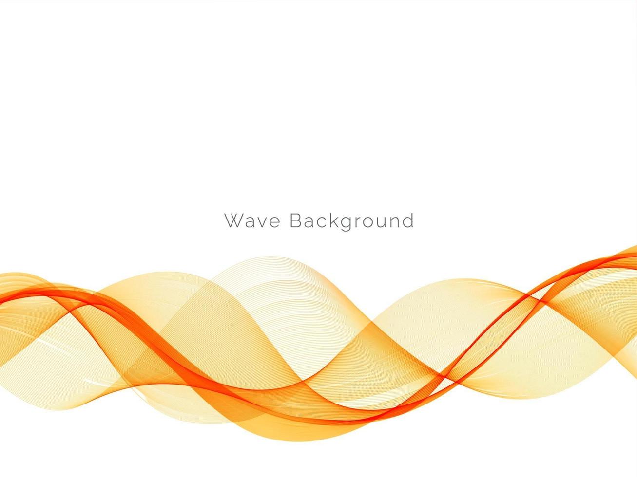 Decorative design modern pattern with stylish smooth yellow wave background vector