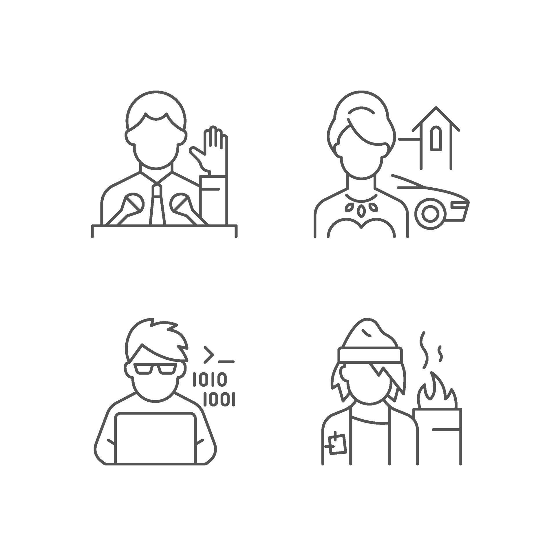 Social Status Type Linear Icons Set 2227573 Vector Art At Vecteezy Social Status Type Linear Icons Set 2227573 Vector Art At Vecteezy