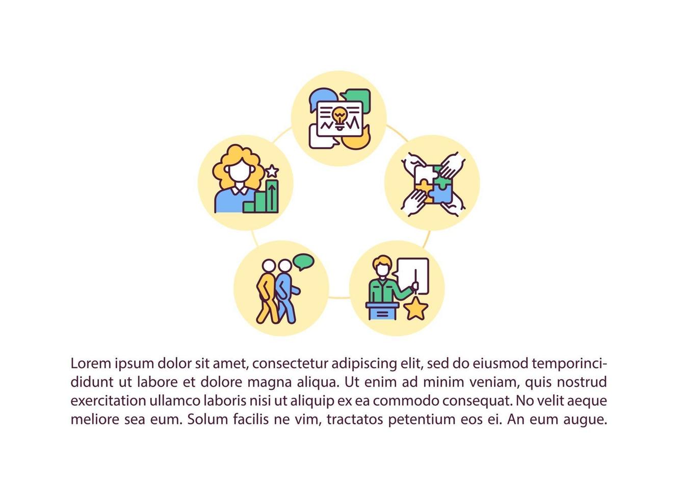 Professional growth concept line icons with text vector