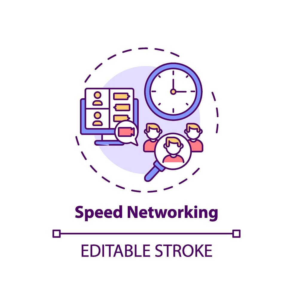 Speed networking concept icon vector