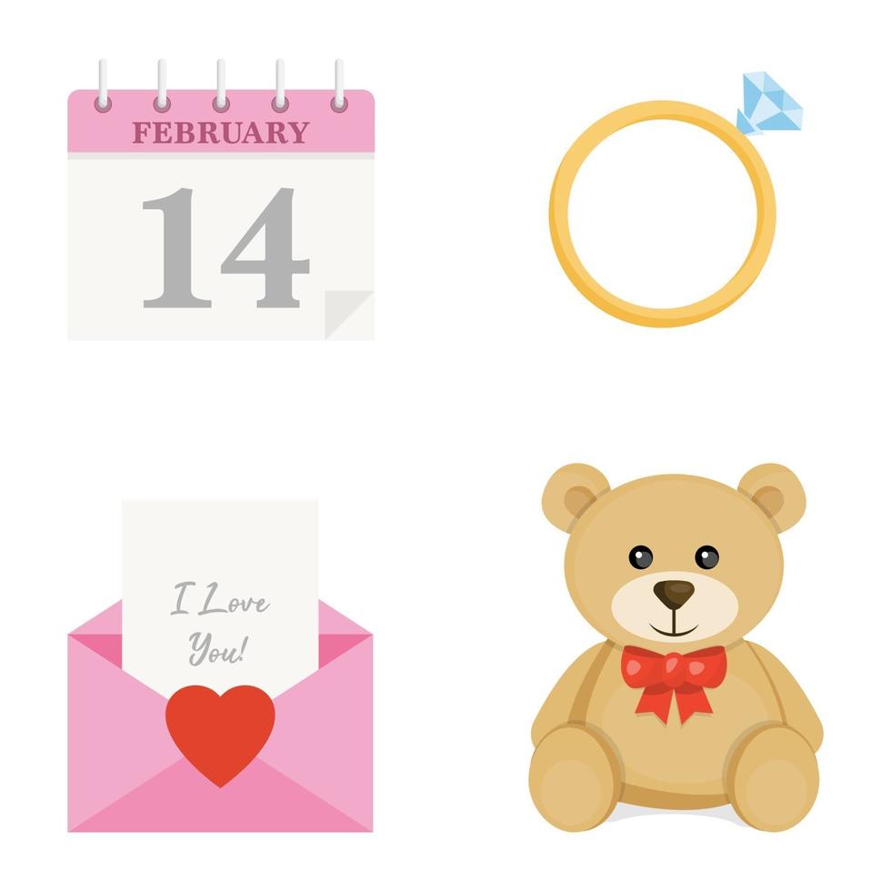 VALENTINES DAY SET vector