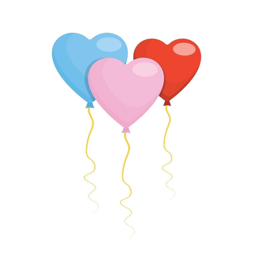 conjunto de globos del día de san valentín vector