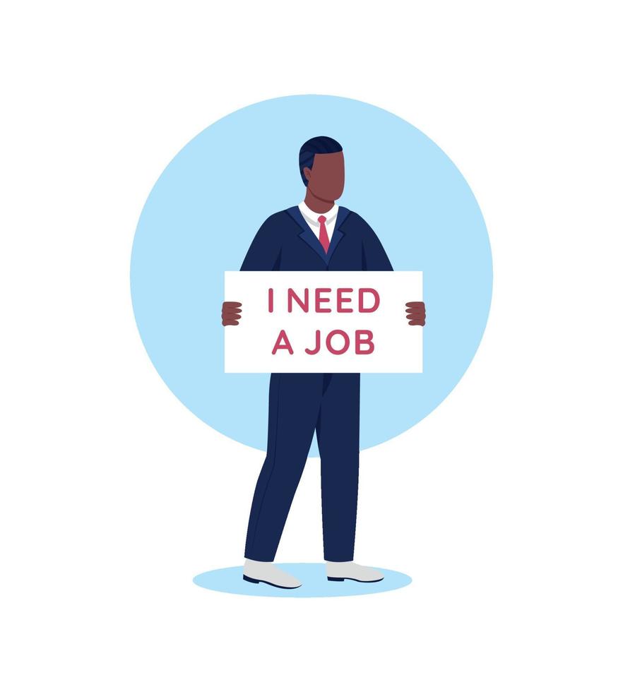 Problem with employment flat concept vector illustration