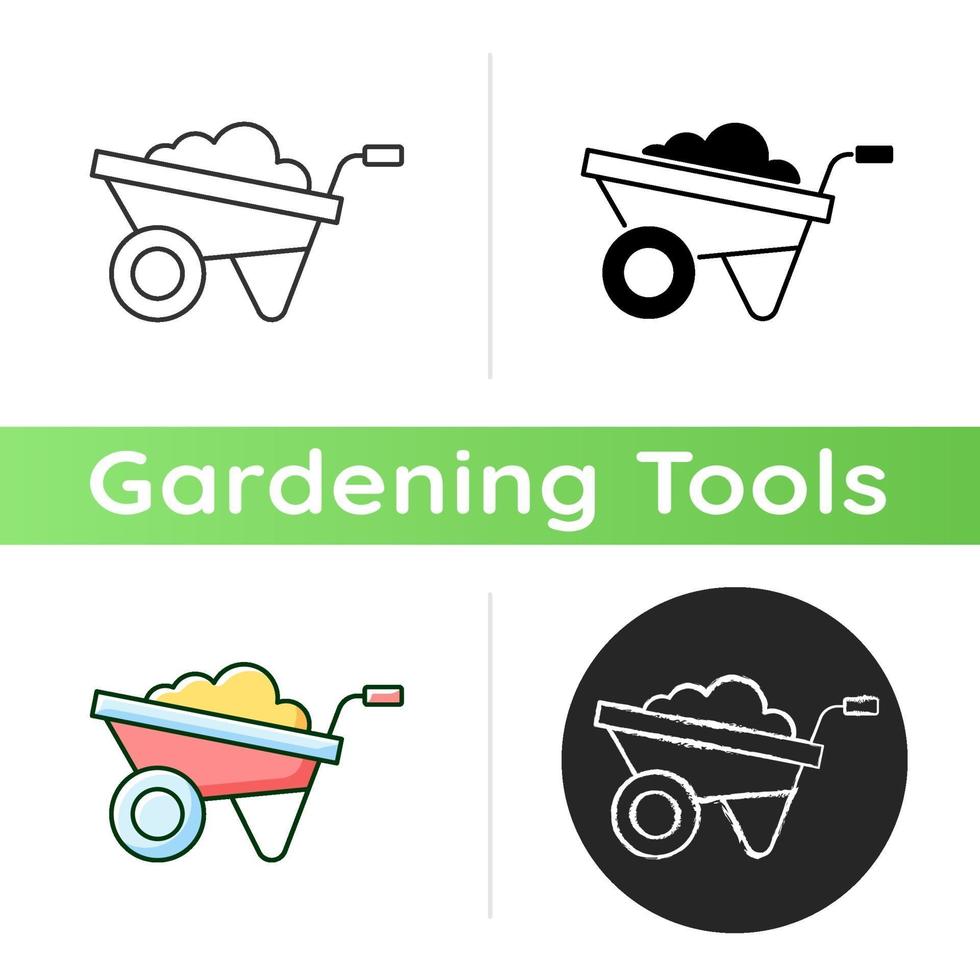 Wheelbarrow vector icon