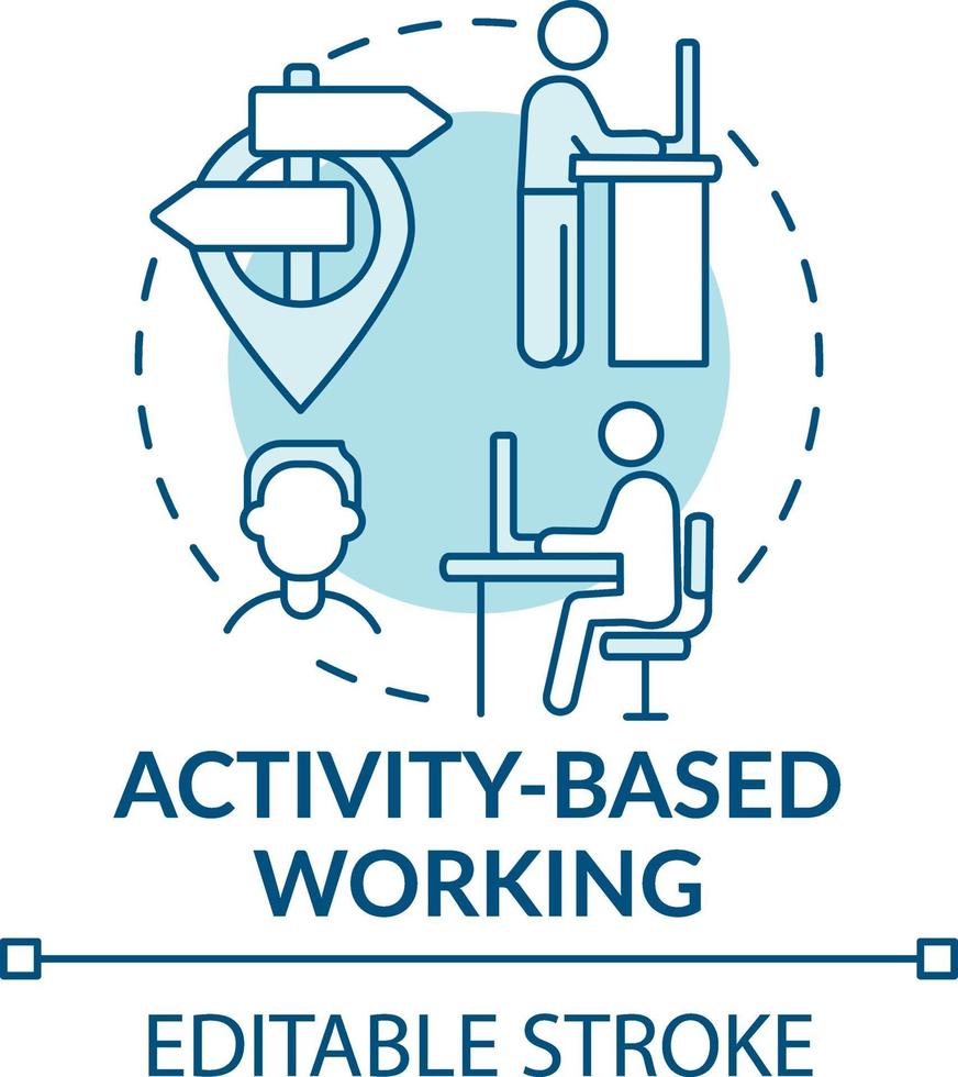 Activity-based working concept icon vector