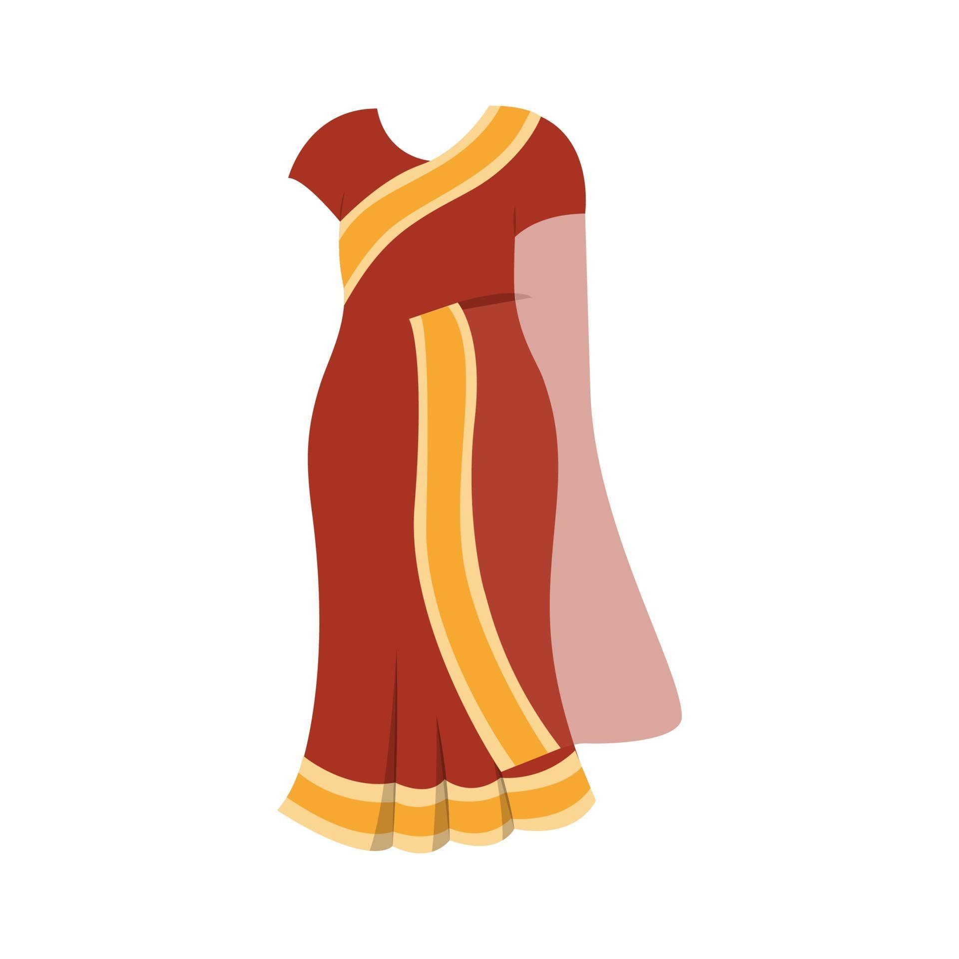 Indian sari dress 2227976 Vector Art at Vecteezy