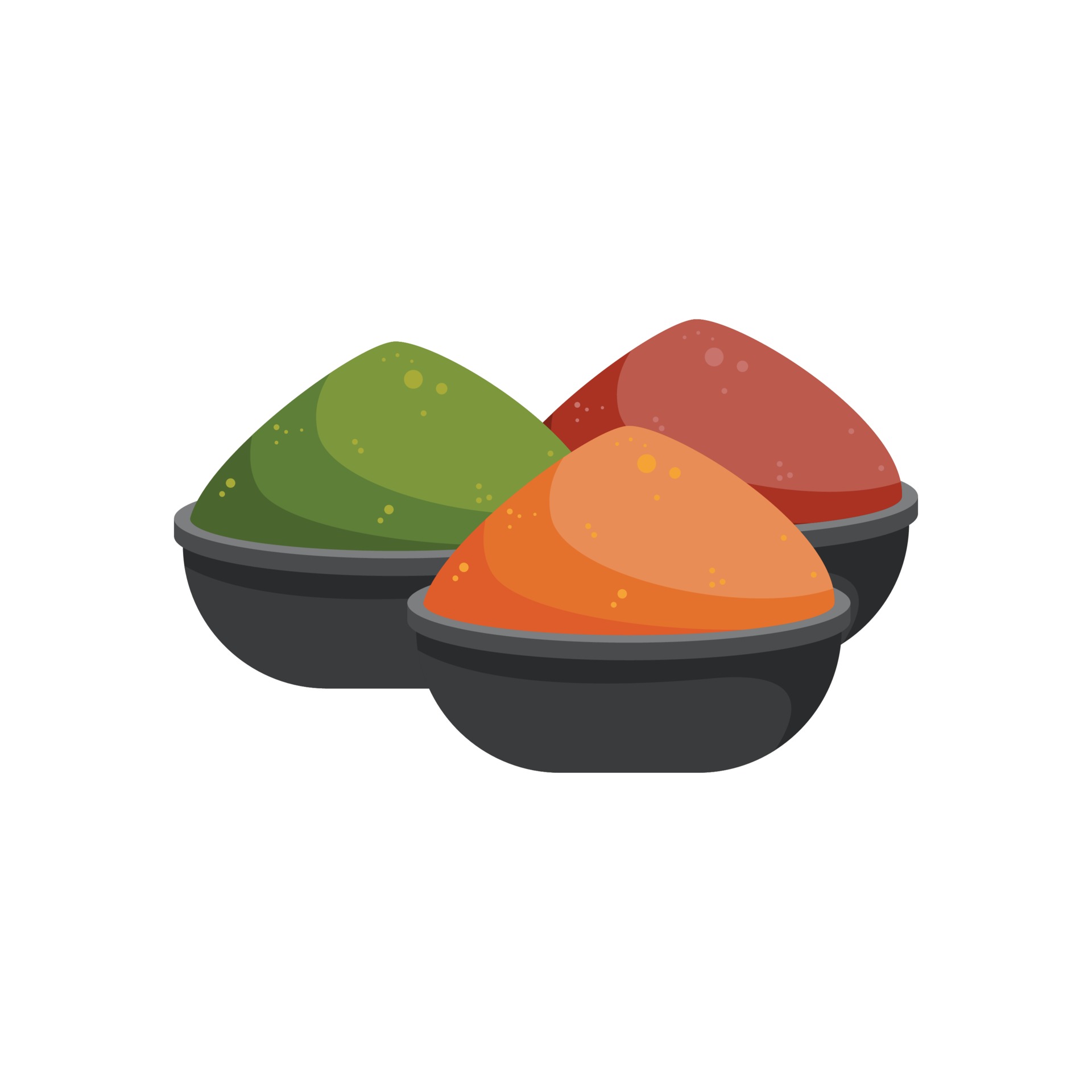 Indian spices bowls 2227978 Vector Art at Vecteezy