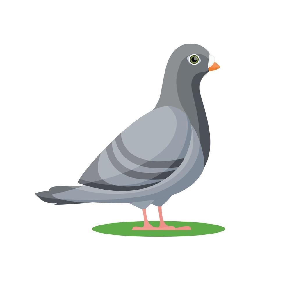 icono de paloma gris vector