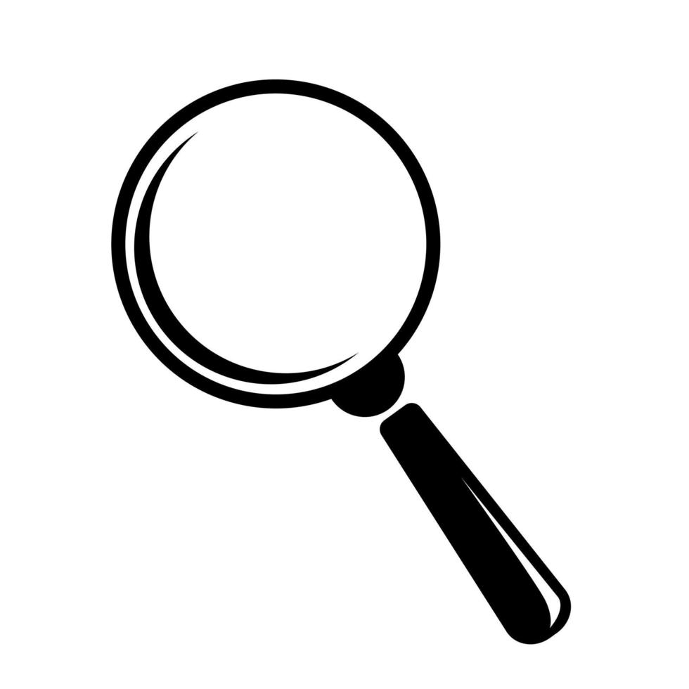 Magnifying glass vector illustration. Flat magnifying glass for concept design. Isolated vector illustration. Search icon vector. Search sign. Magnifying glass icon symbol isolated. Business concept.