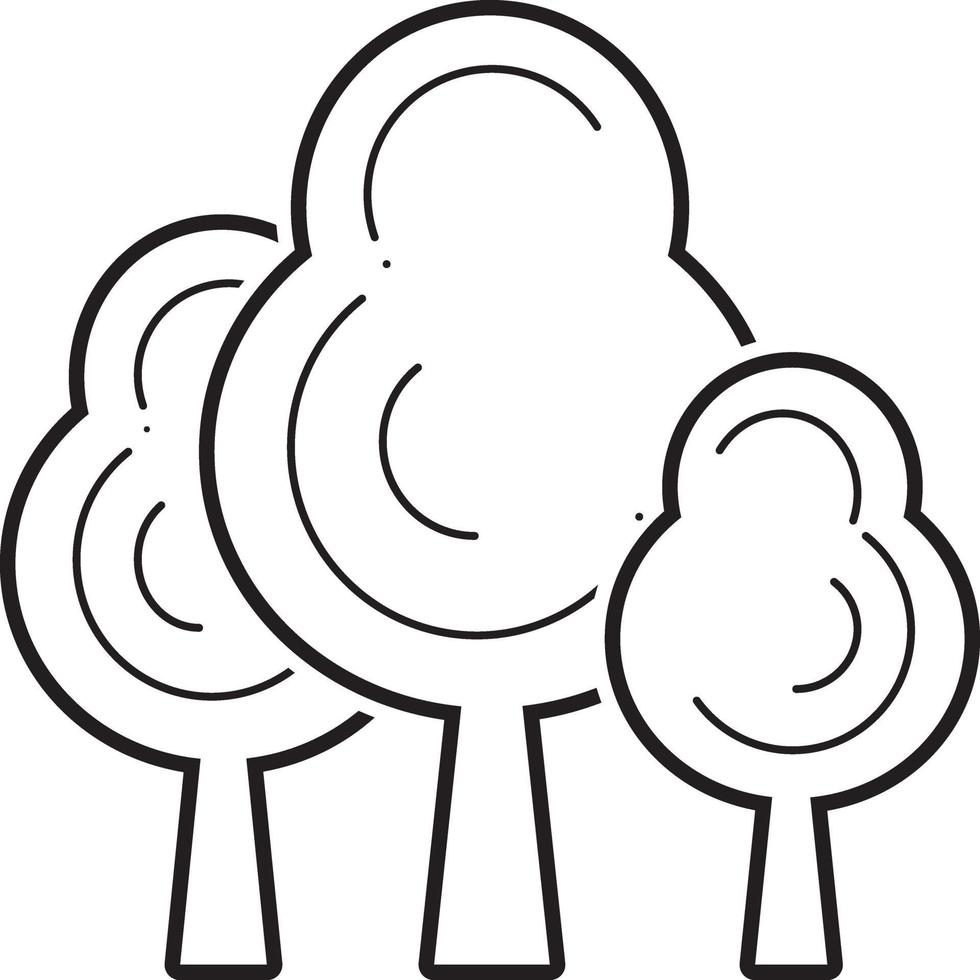 Line icon for trees vector