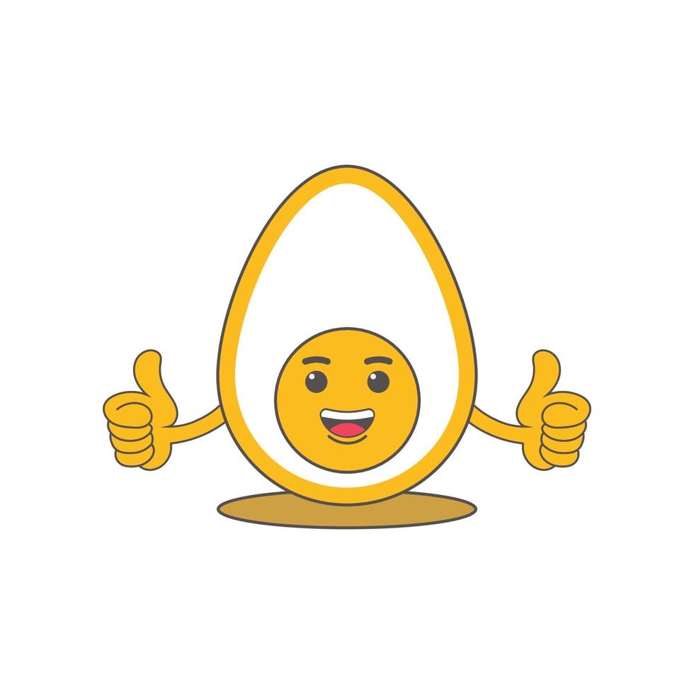 Emoticon de huevo de Pascua con imagen vectorial de caras sonrientes vector