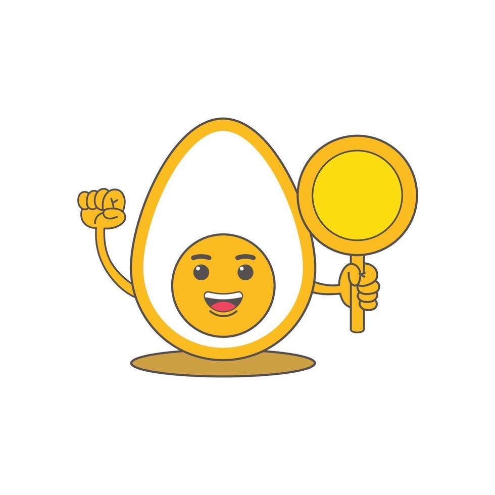 easter egg emoticon with sign in hand vector image