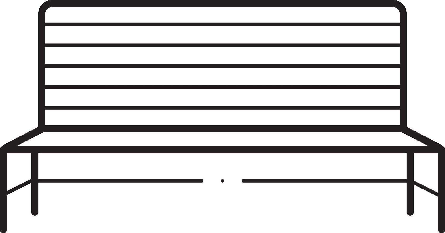 Line icon for metal bench vector