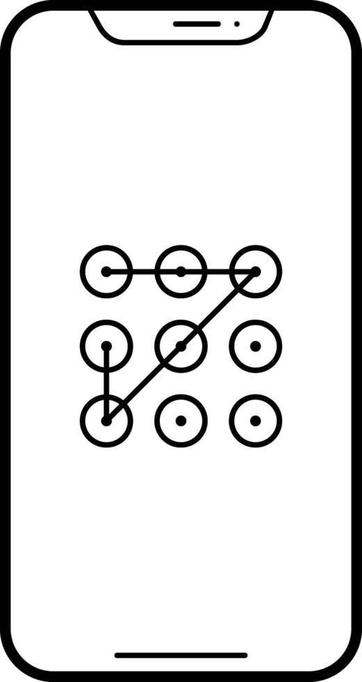 icono de línea para bloqueo de patrón vector