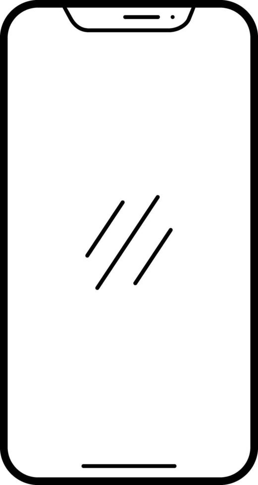 Line icon for cell phone vector