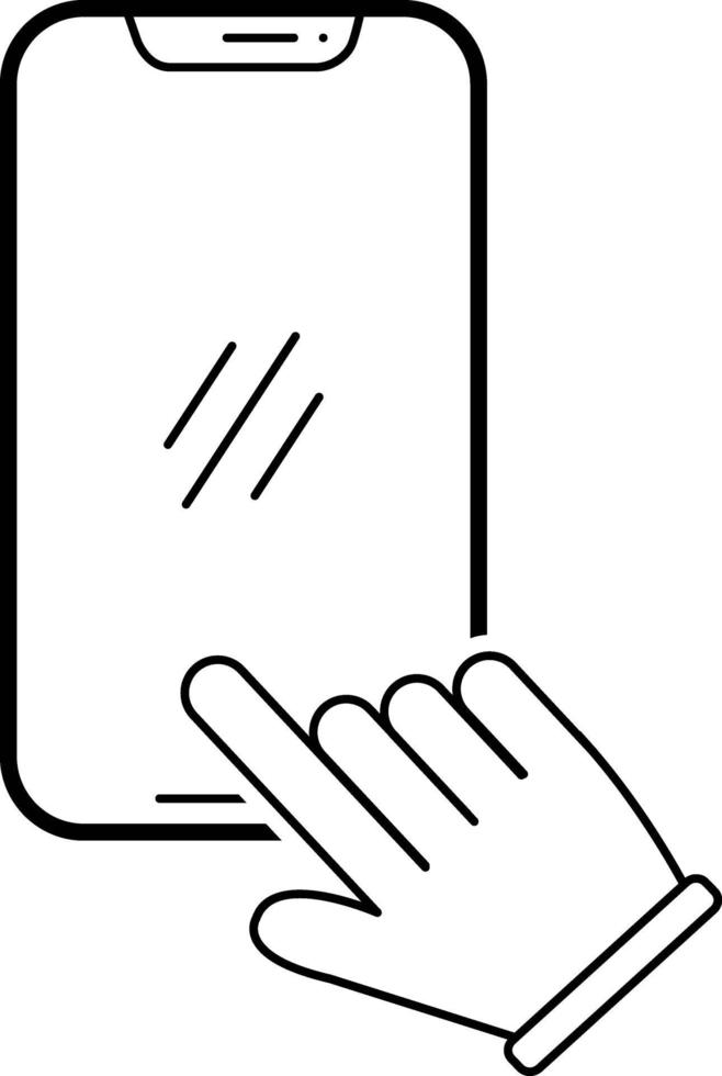 Line icon for dial call vector