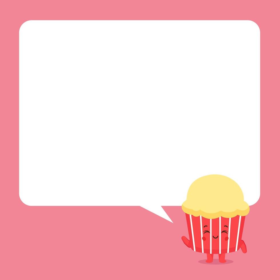 Cute Cake with Speech Bubbles vector