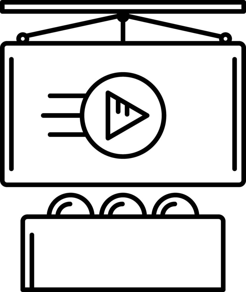 Line icon for commercials vector