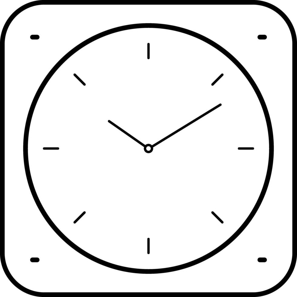 icono de línea para la aplicación de reloj vector