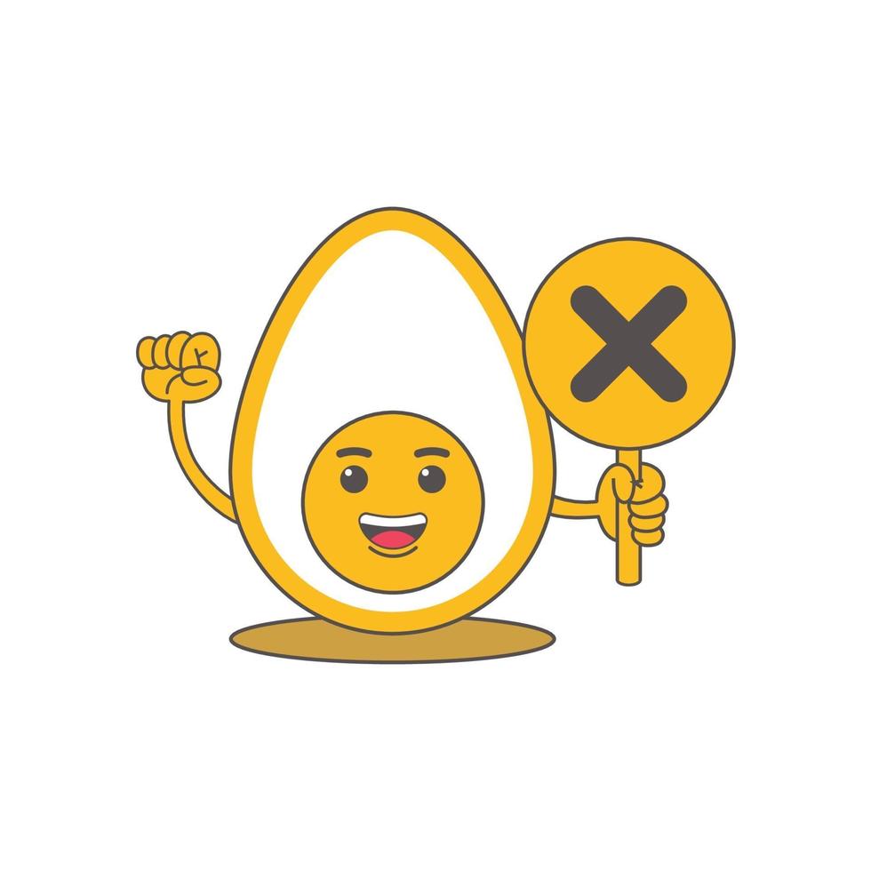 Emoticon de huevo de Pascua con imagen vectorial de signo en mano vector