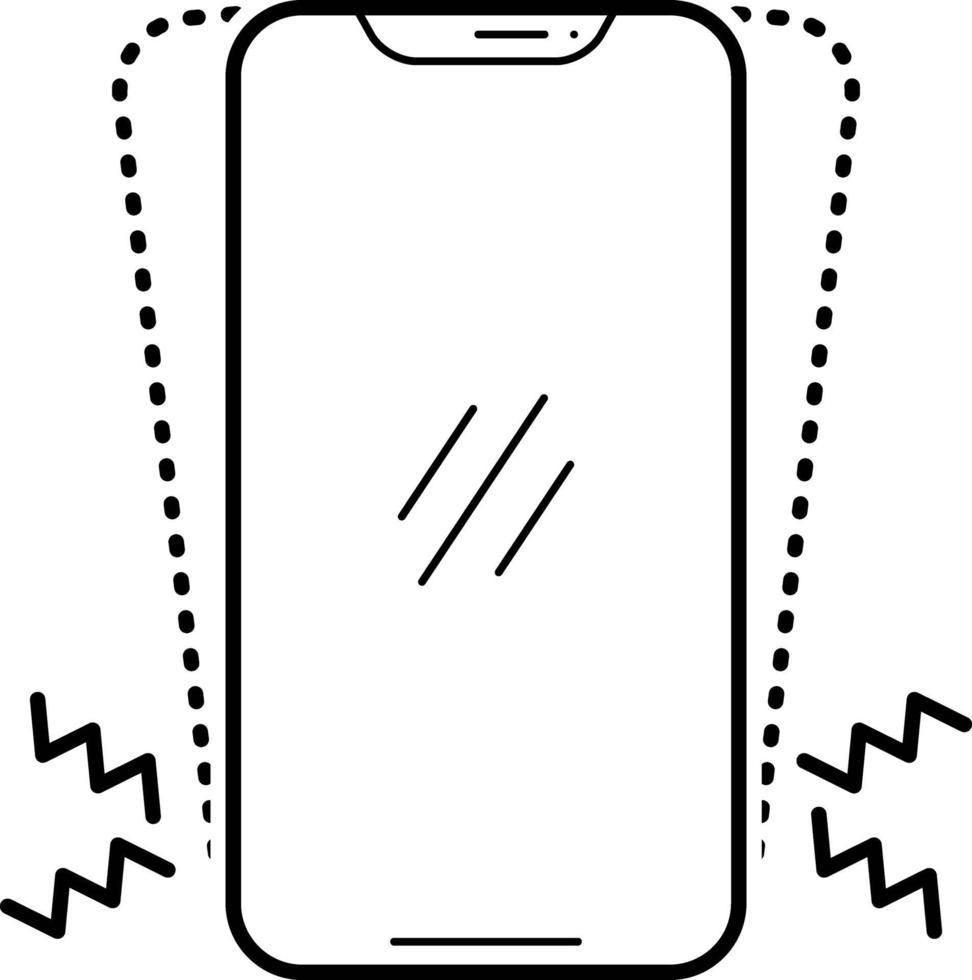 Line icon for vibration vector
