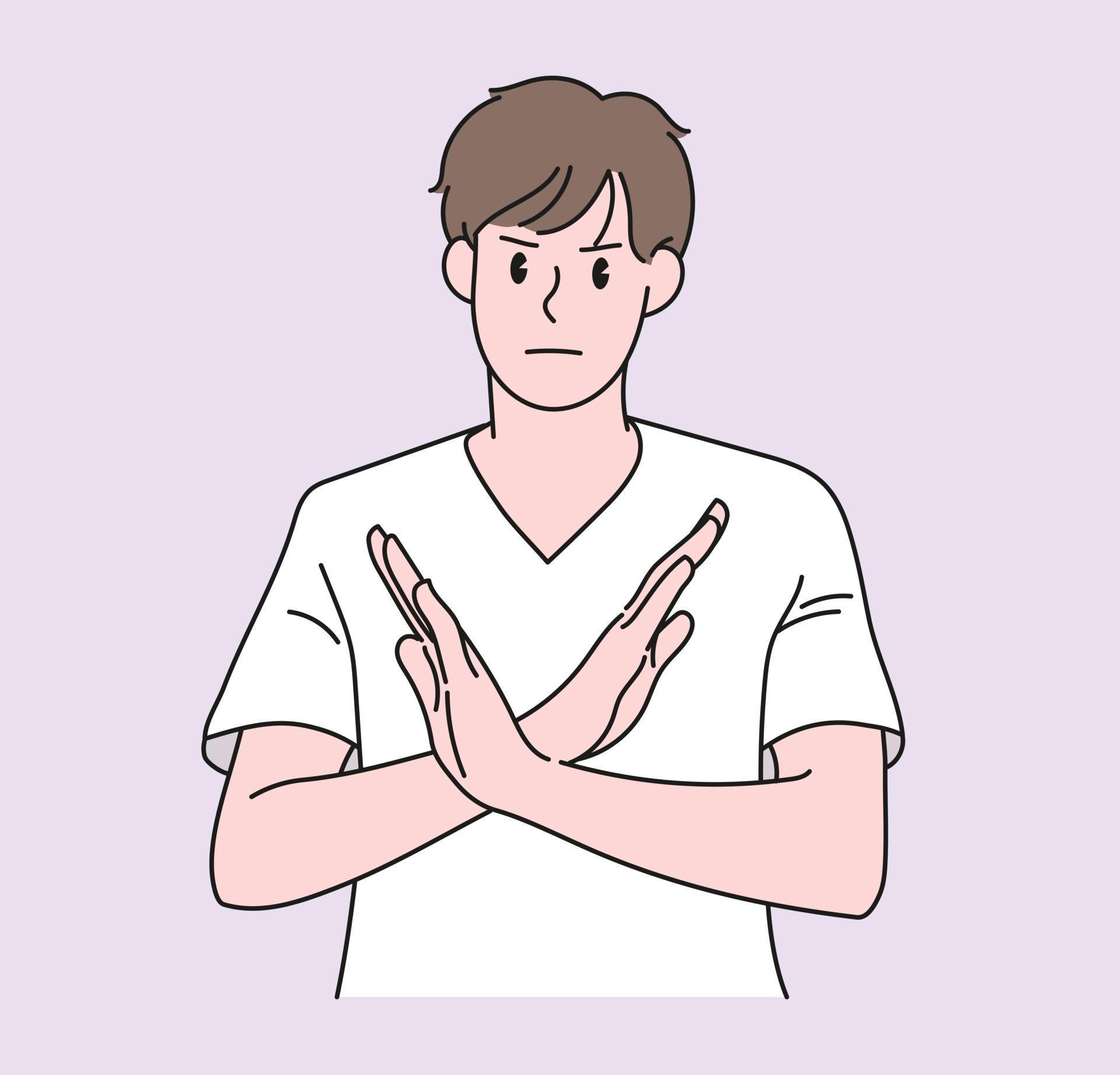 a-man-is-making-an-x-with-his-arm-hand-drawn-style-design-illustrations-vector.jpg