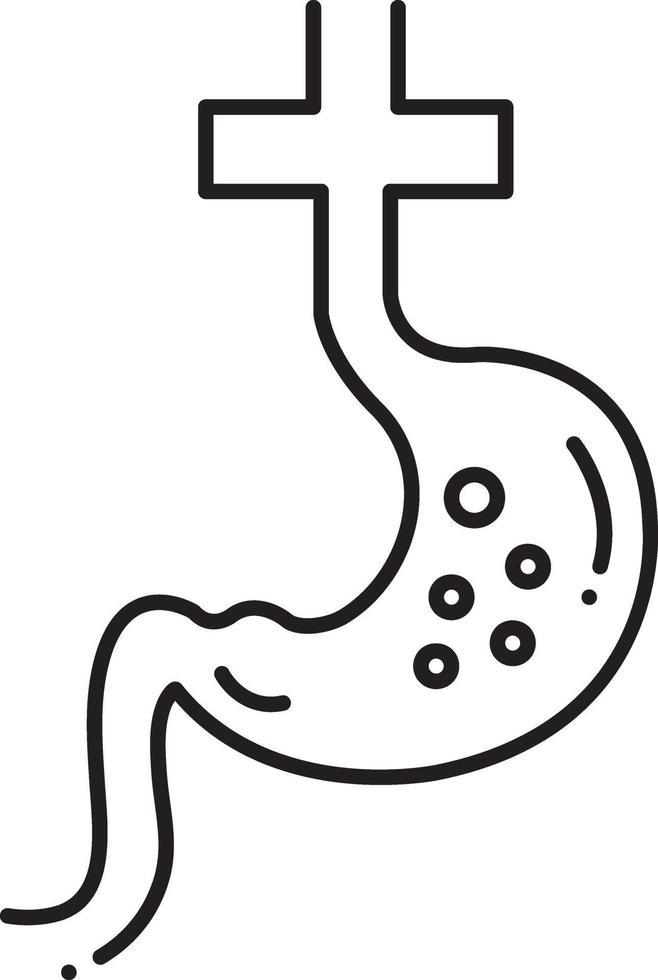 icono de línea para gastroenterología vector