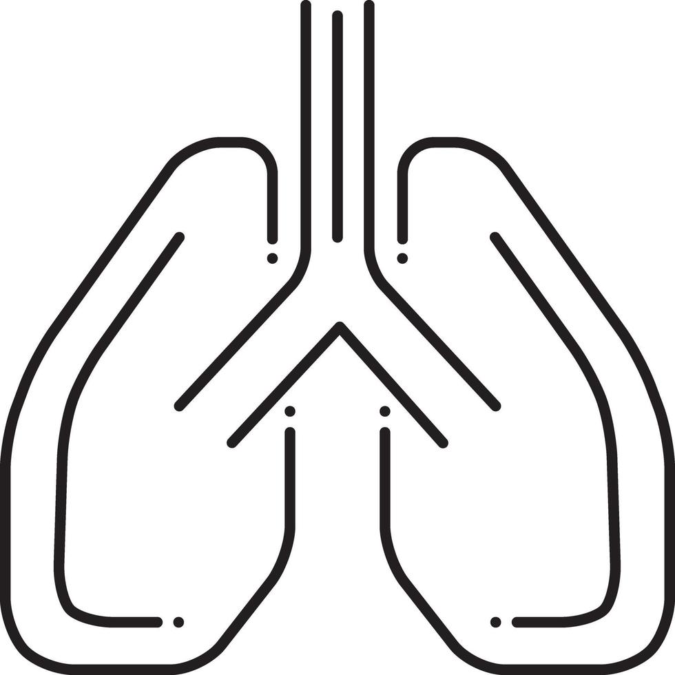 Line icon for pulmonology vector