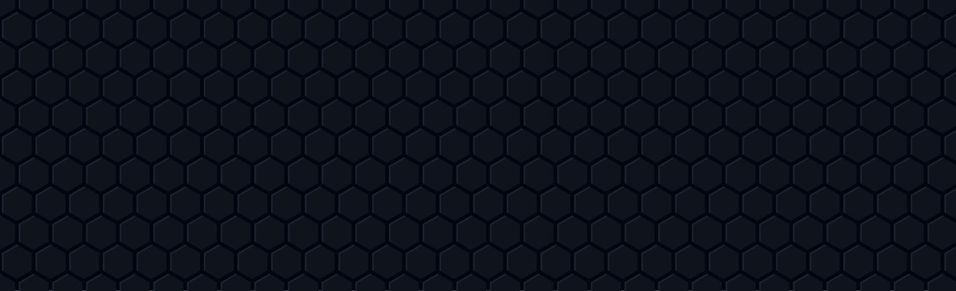 Dark hexagons on a black background - Vector