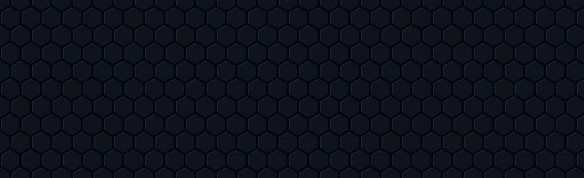 Dark hexagons on a black background - Vector