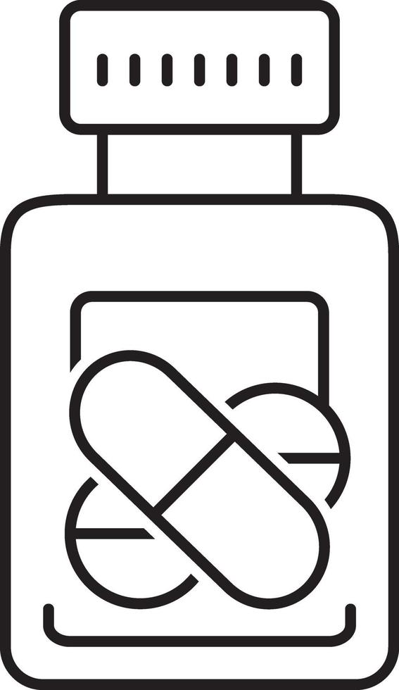 Line icon for medication vector