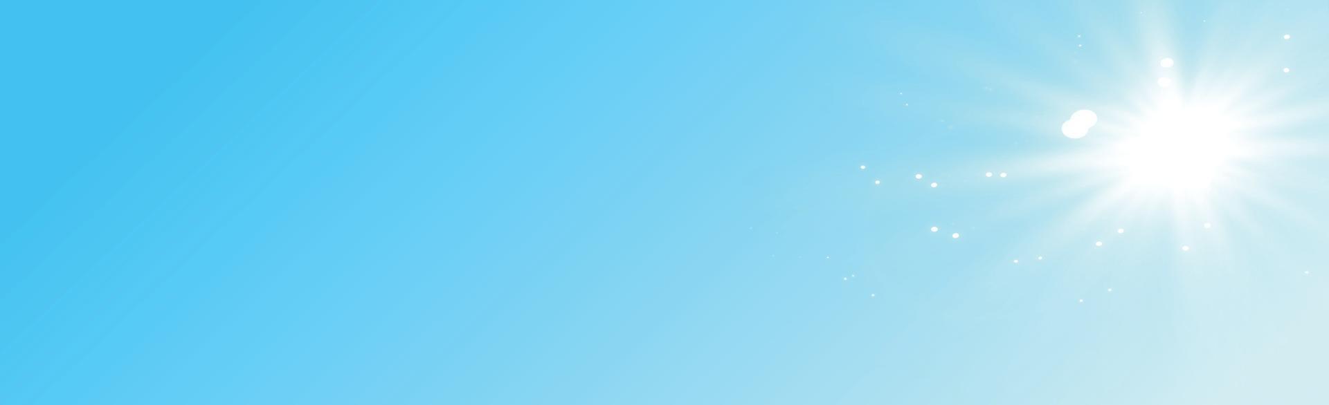 Panoramic sunny background in soft blue color - illustration vector