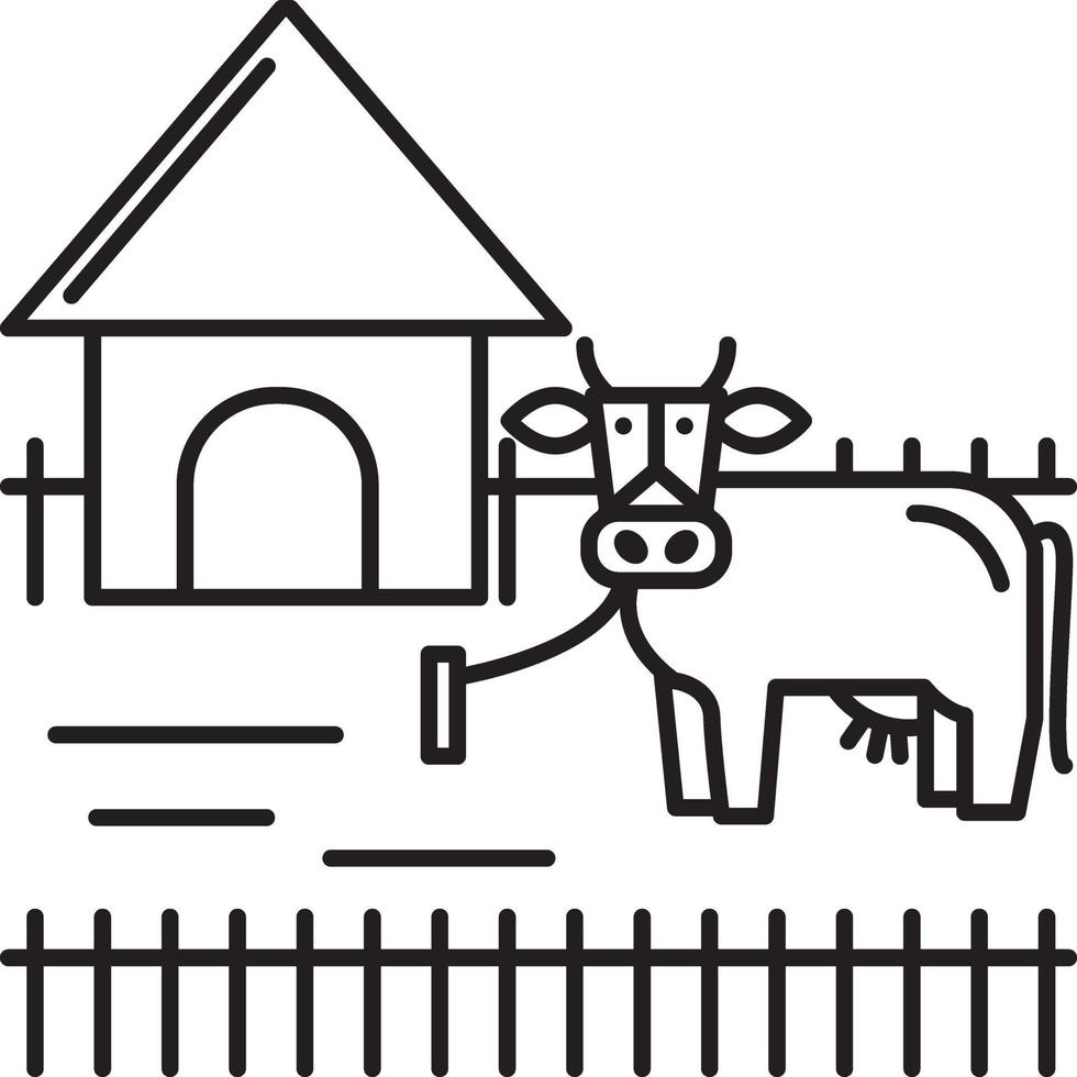 Line icon for ranching vector