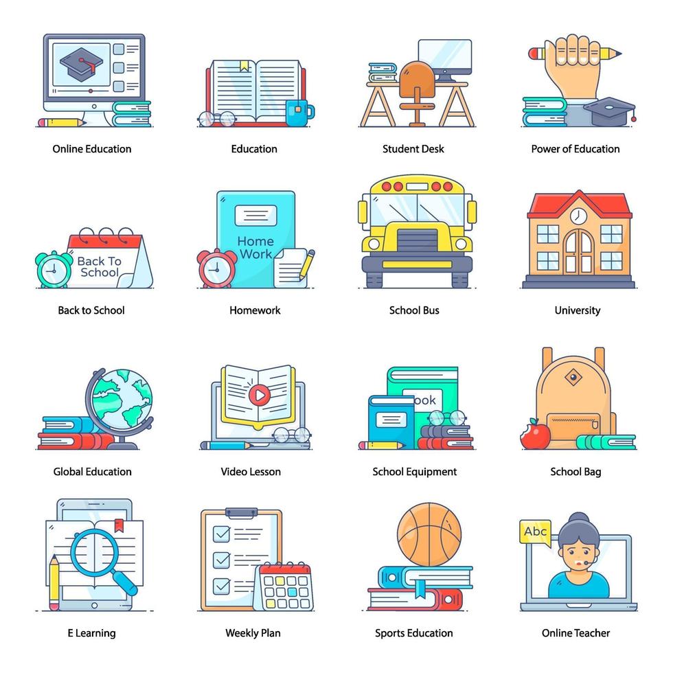 Education and Study Elements vector