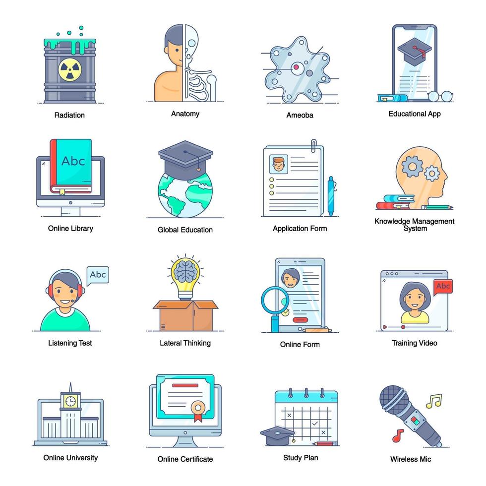 Education and Study Elements vector