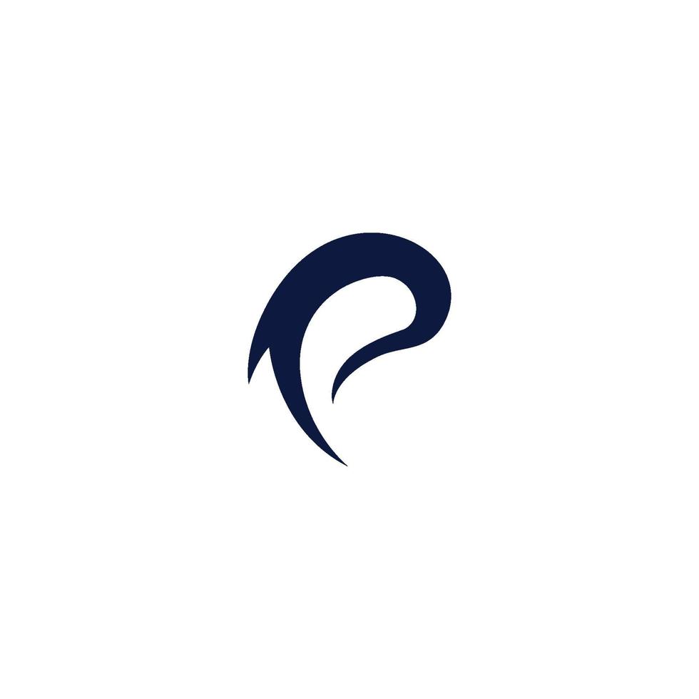 P Logo and Fish Symbols vector