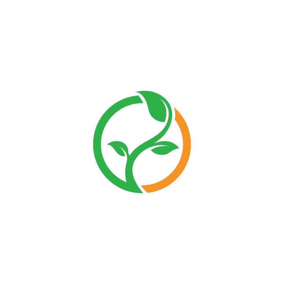 Logos of green leaf ecology nature element vector icon