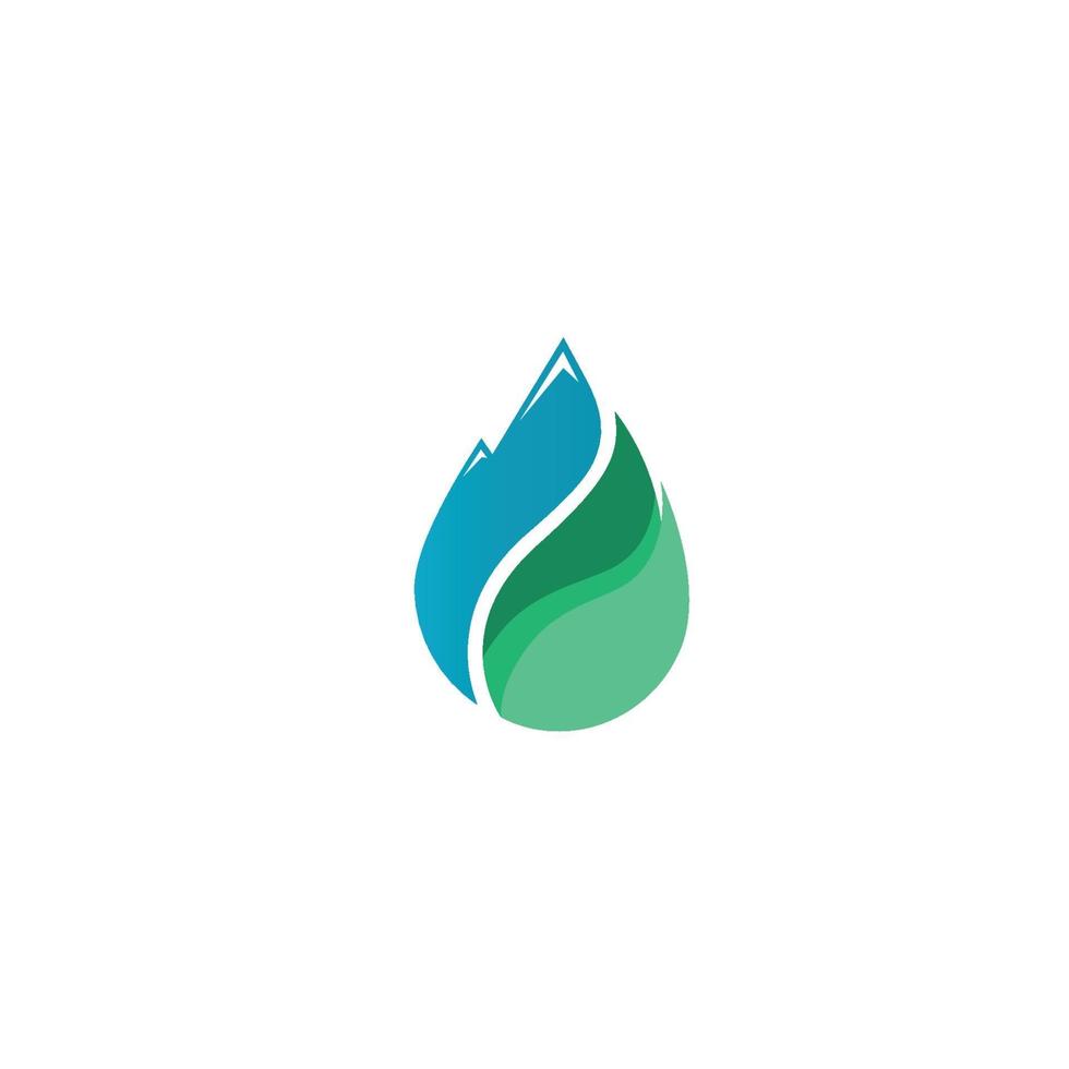 Diseño de ilustración de vector de plantilla de logotipo de gota de agua