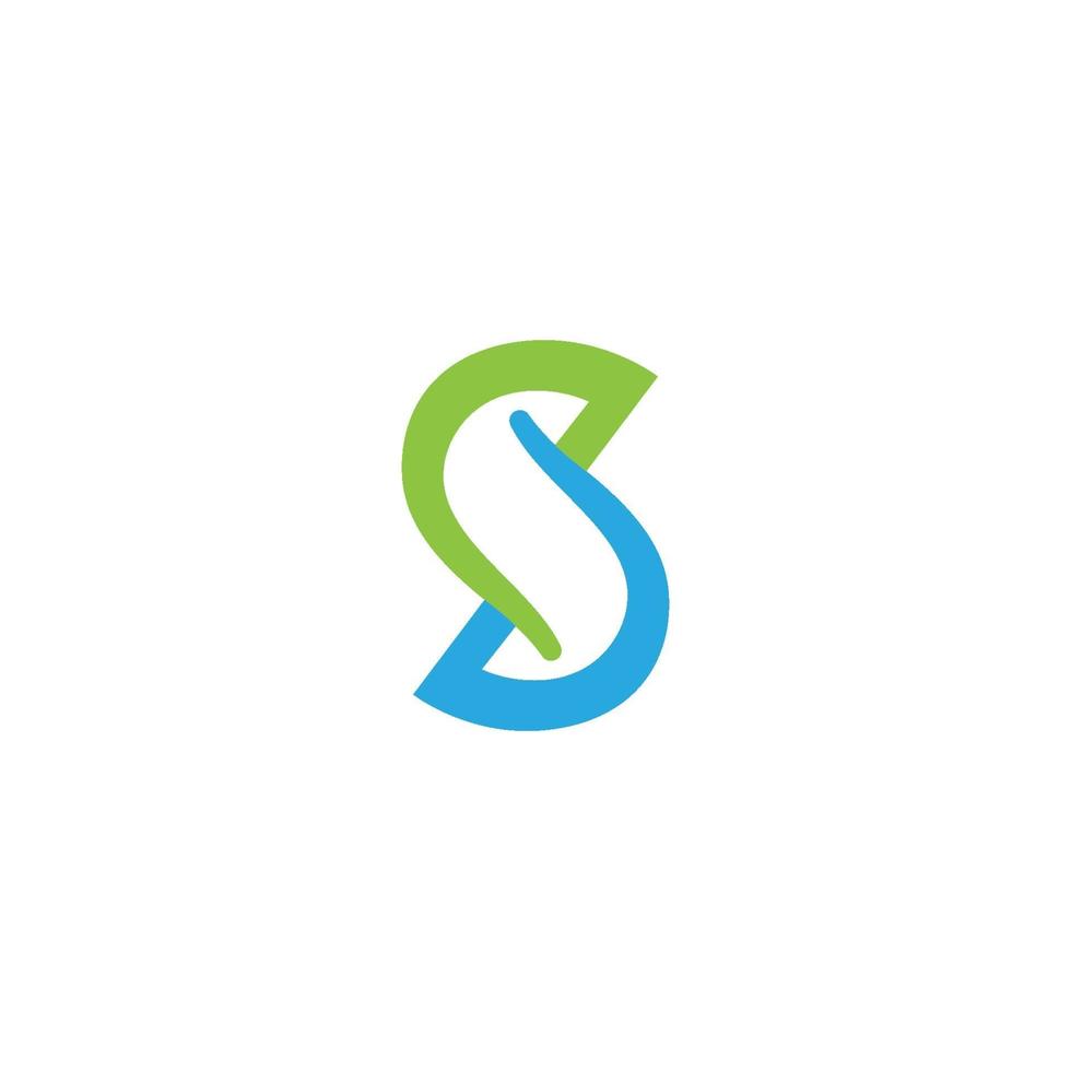 Logotipo de la letra s, elemento de plantilla de diseño de icono de volumen vector