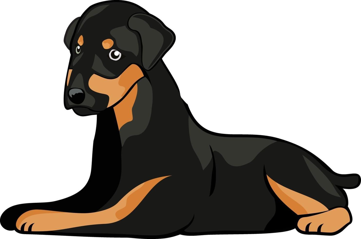 ilustración de personaje de perro sentado vector