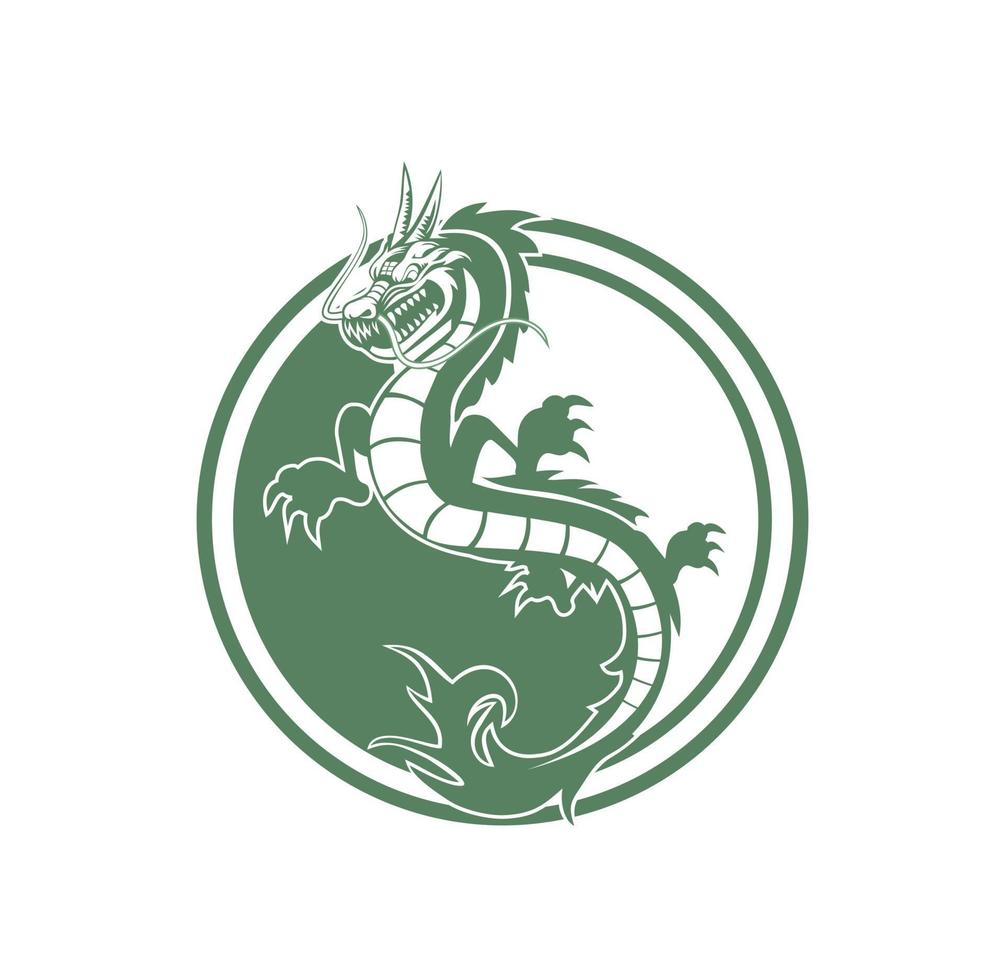 Mascot character chinese dragon illustration vector