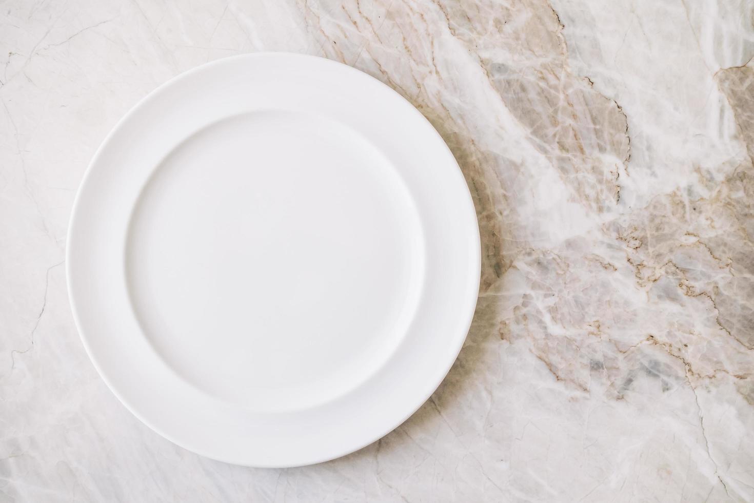 Empty white plate or dish photo