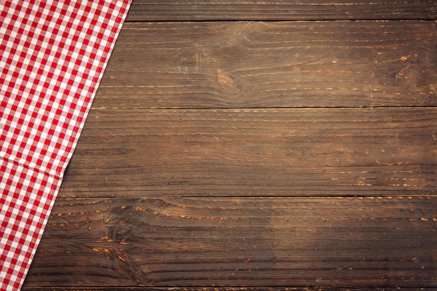 Kitchen cloth on wood table photo