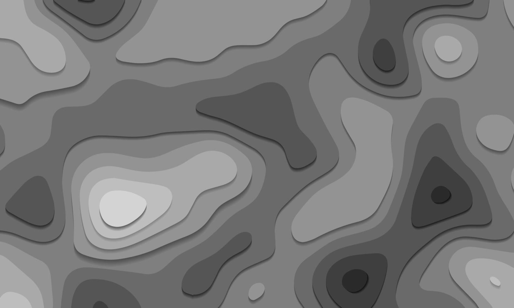 Corte de papel de tono gris abstracto Las capas 3d se superponen con la ilustración de vector de textura de fondo de arte.