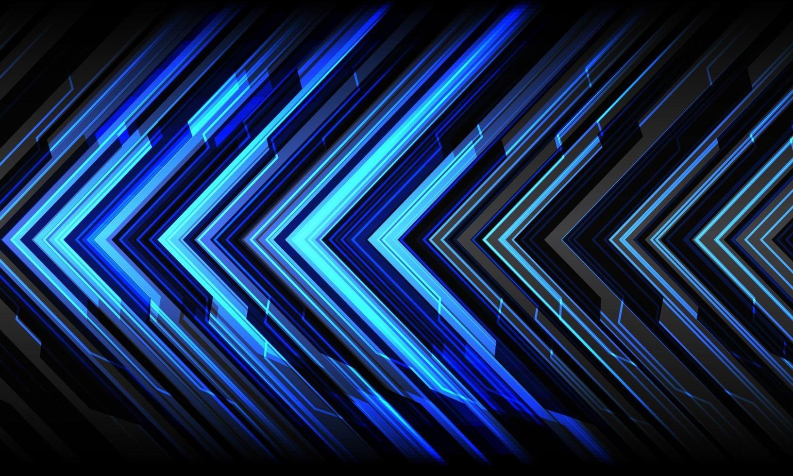 Abstract blue arrow light cyber geometric technology futuristic direction on grey design modern background vector illustration.