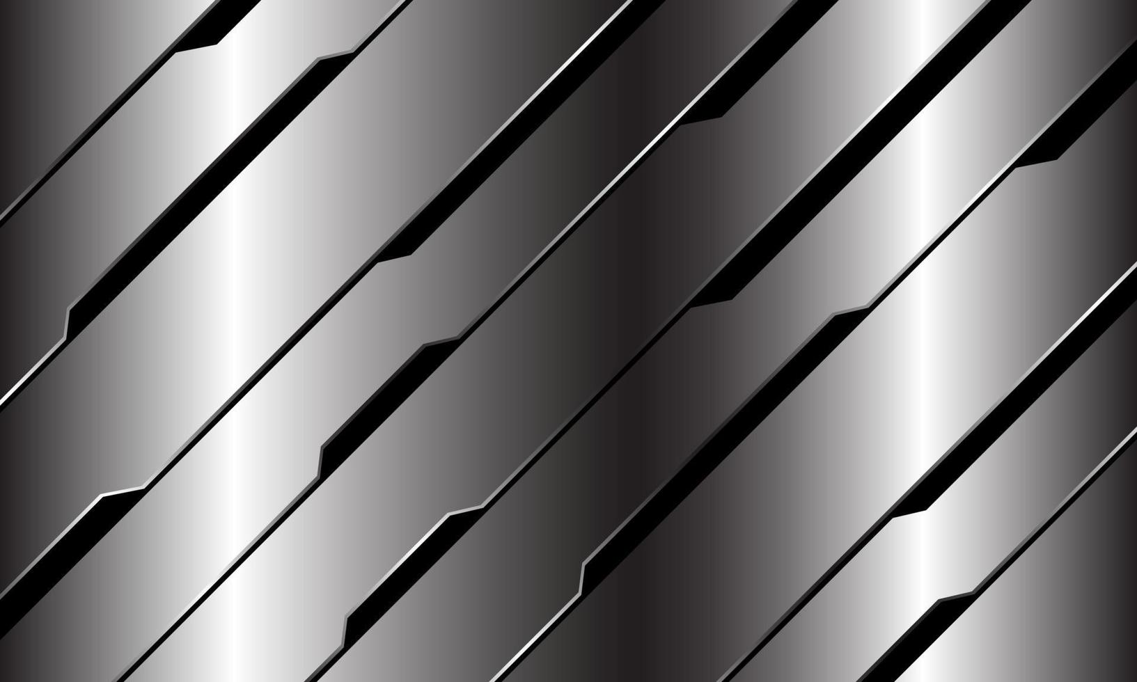 Abstract silver black line circuit cyber geometric slash design modern luxury futuristic technology background vector illustration.