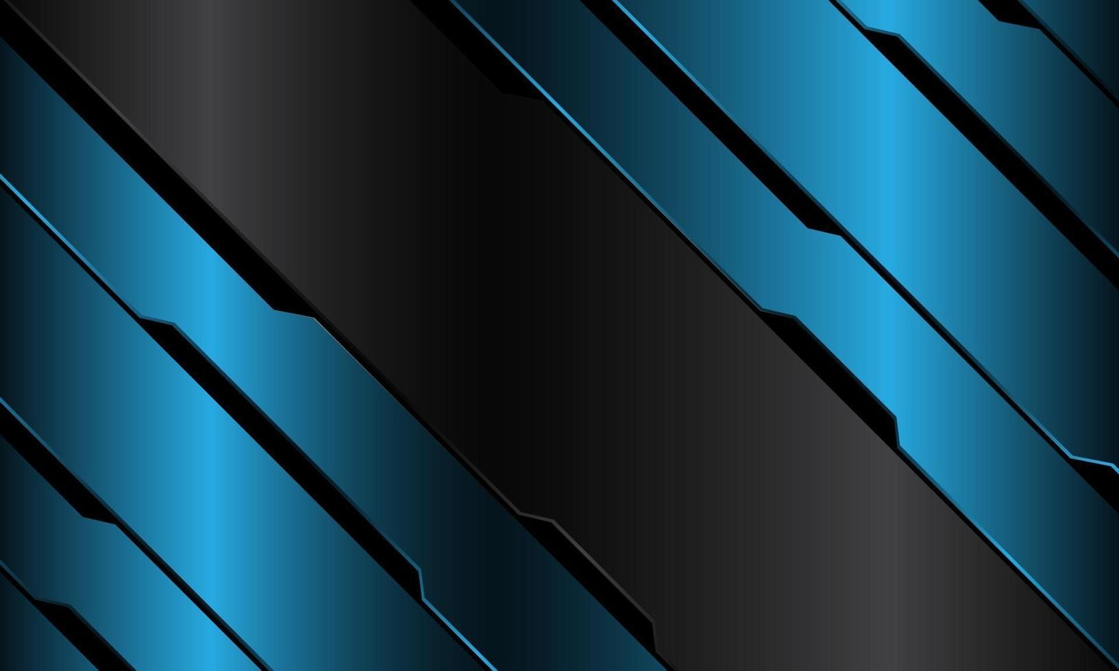 Abstract grey banner blue metallic black circuit cyber geometric slash design modern luxury futuristic technology background vector illustration.