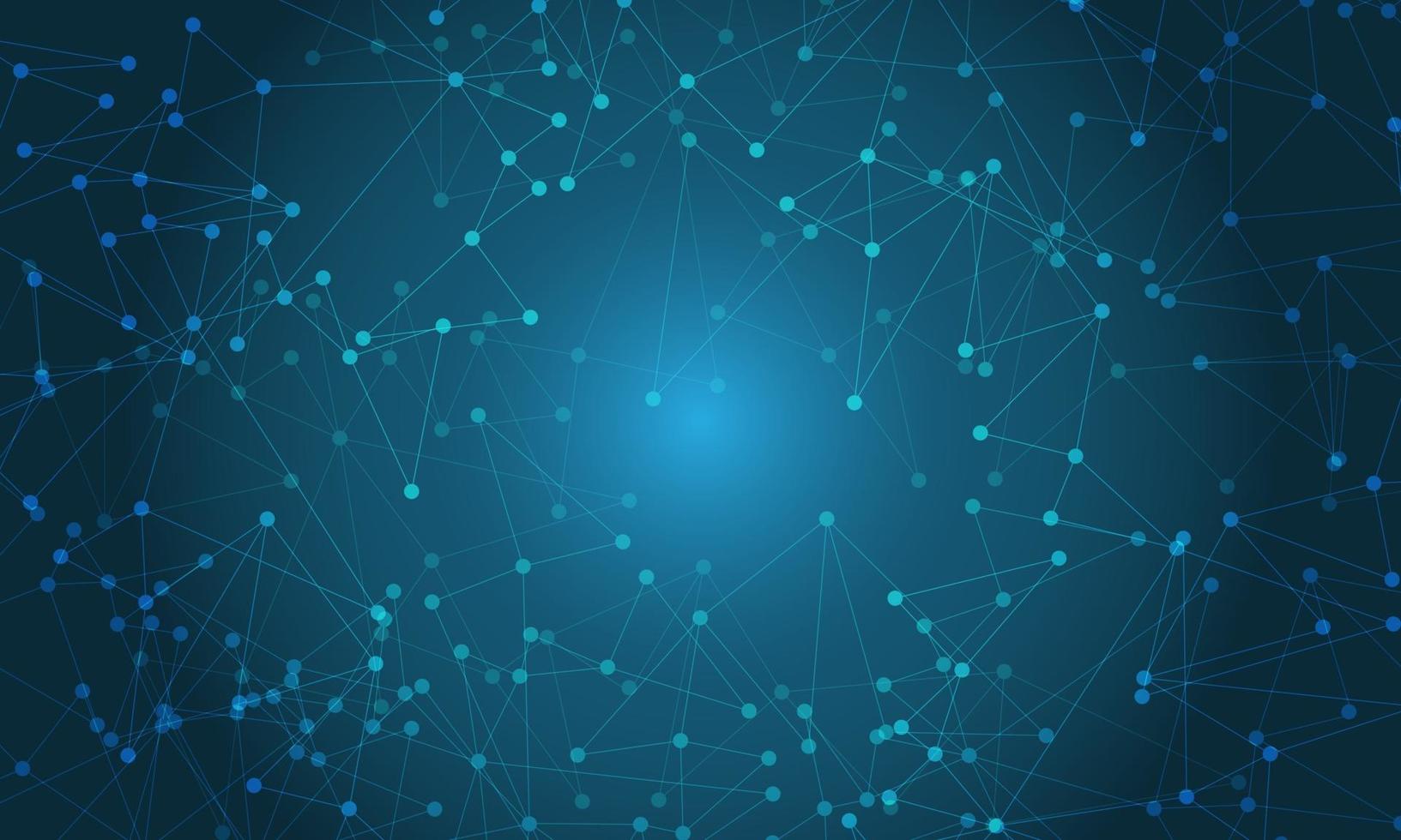 Abstract blue line dot connect network geometric technology futuristic background vector illustration.