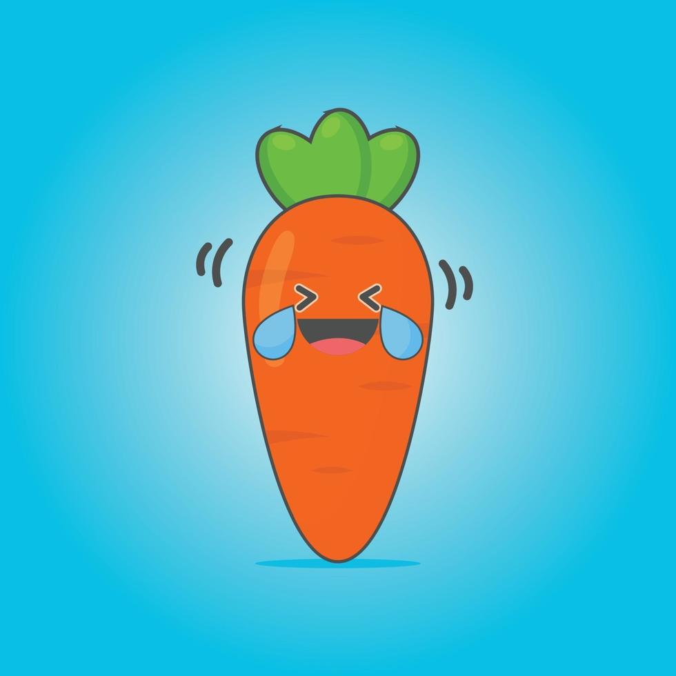 gráfico de vector de ilustración de personaje de zanahoria