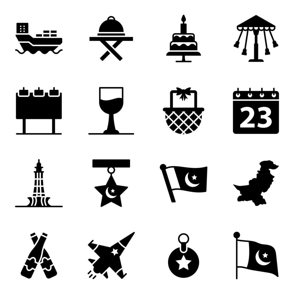 Pakistani Cultural and Events Elements vector